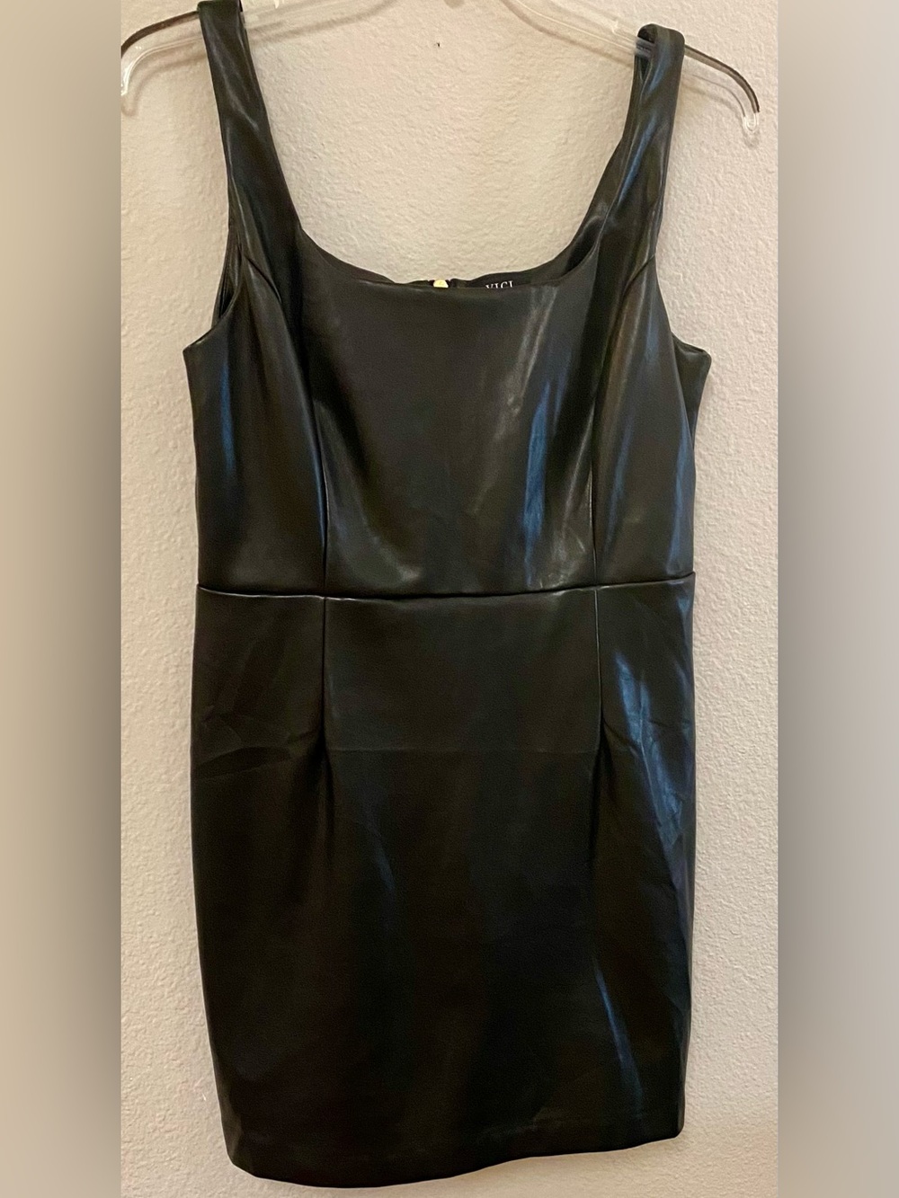 Vici Black Faux Leather Sheath Dress - Size Extra Large - EUC!
